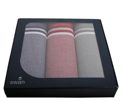 3 stuks - Heren zakdoeken Classic - Cadeau verpakking