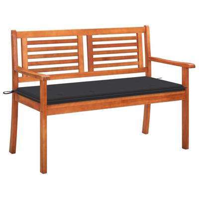 VidaXL Tuinbank 2-zits met kussen 120 cm massief eucalyptushout VidaXL Tuinbank 2-zits met kussen 120 cm massief eucalyptushout