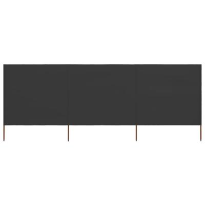 Windscherm 3-panelen 400x160 cm stof antraciet