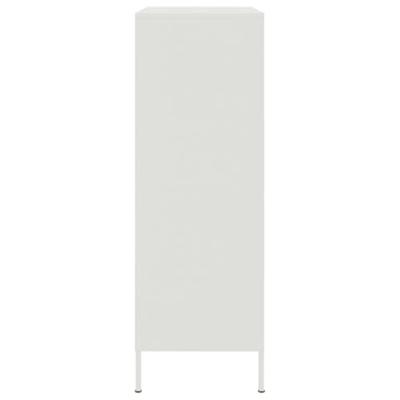 Hoge kast 68x39x113 cm staal wit