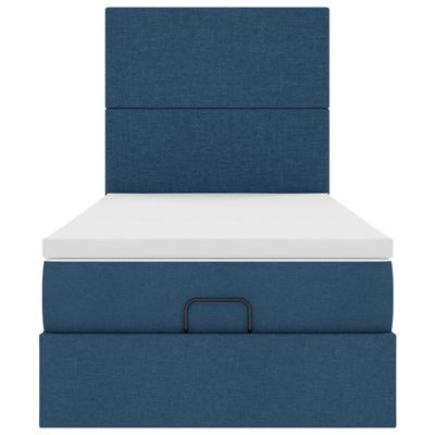 Ottoman bed met matras 140x190cm stof blauw
