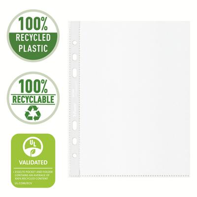 Esselte geperforeerde showtas, 100 % gerecycleerd, ft A5, 70 micron, doos van 100 stuks