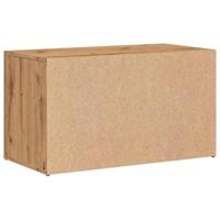 Halbankje 80x40x45 cm bewerkt hout artisanaal eikenkleur - thumbnail