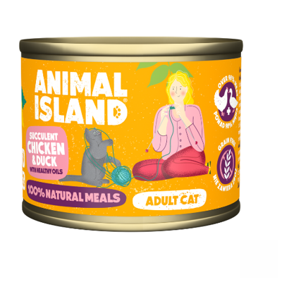 ANIMAL ISLAND Kalkoen met kwartel - nat kattenvoer - 200 g
