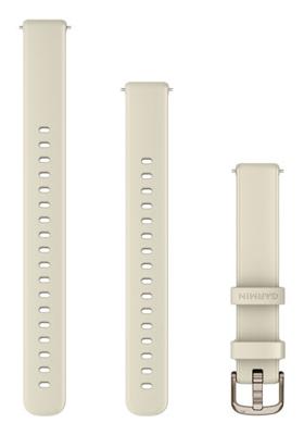 Garmin Lily 2 (14mm) Bandje, alleen Geschikt voor Lily 2 Standard, Active en Classic series, Originele accessoire, Silicone, Coconut and Cream Gold hardware