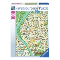 Ravensburger puzzel Kaart van Sevilla - 1000 stukjes - thumbnail