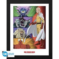 One Punch Man Framed Print - Ranking of villains - thumbnail