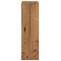 Wandschappen kubus 2 st 50x15x50 cm bewerkt hout oud houtkleur - thumbnail