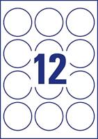 Avery Zweckform ronde etiketten, diameter 60 mm, wit, permanent klevend, 120 etiketten, 10 vellen - thumbnail