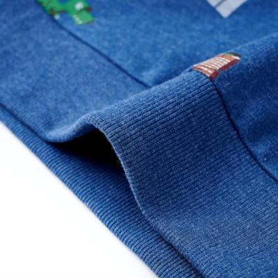 Kindertrui 104 gemleerd donkerblauw
