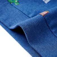 Kindertrui 104 gemleerd donkerblauw - thumbnail