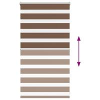 VidaXL Zebra rolgordijn 85x100 cm stofbreedte 80,9 cm polyester bruin - thumbnail