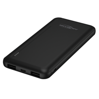 Ansmann PB212 Powerbank 10000 mAh Smart IC LiPo Micro-USB, USB-C, USB Zwart Statusweergave - thumbnail