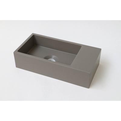 INK Versus Fontein Quartz Zonder Kraangat Rechts Beton 36x18x9cm INK Versus Fontein Quartz Zonder Kraangat Rechts Beton 36x18x9cm