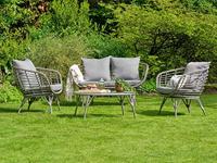 Evora loungeset wicker grijs Decoris - Decoris - thumbnail