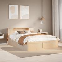 Bedframe zonder matras massief grenenhout 150x200 cm - thumbnail