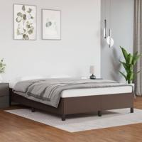 Bedframe kunstleer bruin 140x190 cm - thumbnail