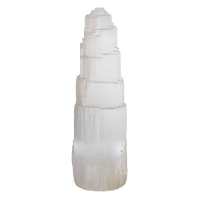 Edelsteen Seleniet Toren 40 cm Ca. 5kg zonder snoer Edelsteen Seleniet Toren 40 cm Ca. 5kg zonder snoer
