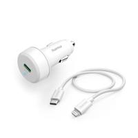 Hama Auto-oplaadset, Lightning, Power Delivery (PD), 20W Oplader Wit - thumbnail