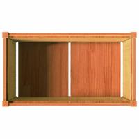 Plantenbak 90x50x50 cm massief grenenhout waxbruin - thumbnail