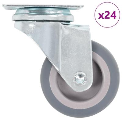 24 st Zwenkwielen 50 mm