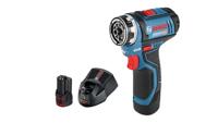Bosch Professional GSR 12V-15 FlexiClick 06019F6000 Accu-schroefboormachine 12 V 2 Ah Li-ion Incl. 2 accus, Incl. lader, Incl. accessoires, Incl. koffer - thumbnail