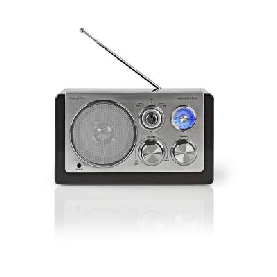 Nedis RDFM5100BK Fm-radio 9 W Analoge Tuning Retro Design Zwart