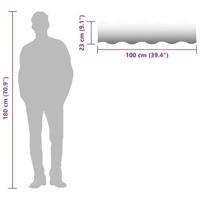 VidaXL Wandspiegels golfvormig 4 st 100x23 cm glas - thumbnail