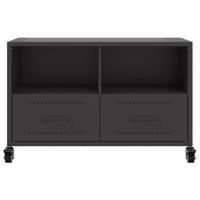 Tv-meubel 68x39x43,5 cm staal zwart - thumbnail