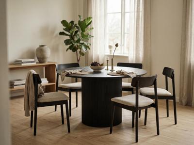 Ronde eettafel LARUSSO 120 cm donkerbruin