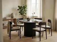 Ronde eettafel LARUSSO 120 cm donkerbruin - thumbnail