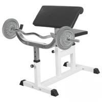 Biceps Curlbank met 40 kg Halterset Gietijzer - thumbnail