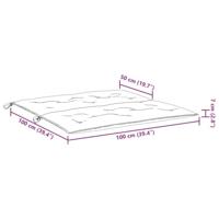 VidaXL Tuinbankkussen 100x(50+50)x7 cm oxford stof zwart - thumbnail