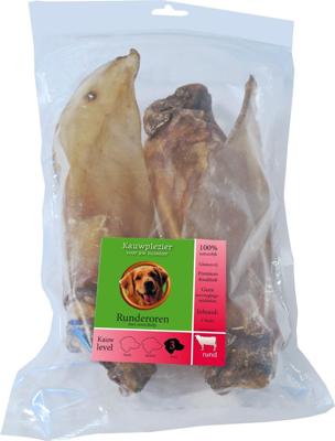 Natuurlijke snack zak a 3 runderoren met oorschelp Kauwplezier Gebr. de Boon - Gebr de boon