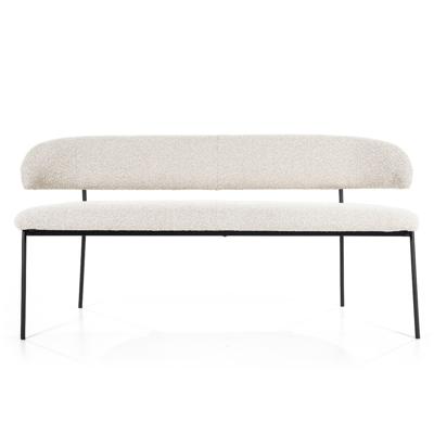 Eleonora Eetkamerbank 'Luka' Bouclé, 160cm, kleur Beige