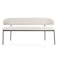 Eleonora Eetkamerbank 'Luka' Bouclé, 160cm, kleur Beige - thumbnail