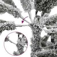 VidaXL Kunstkerstboom met sneeuw smal 150 cm pvc en pe - thumbnail