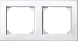 Merten M-Smart afdekraam 2-voudig Polarwit glanzend 478219