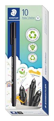 Fineliner staedtler triplus 334 0.3mm zwart | 10 stuks