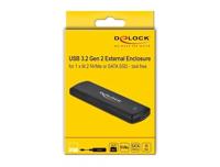 DeLOCK 42633 External USB Type-C© Combo Enclosure for M.2 NVMe PCIe or SATA SSD interfacekaart/-adap - thumbnail
