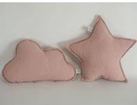 Betulli Sierkussens Wolk en Ster Steenrood (2-stuks) - thumbnail
