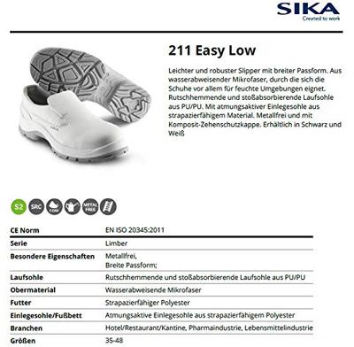 Sika Easy Low 211 Instapper Wit S2 | Wit | Maat 41 - 5703617156126