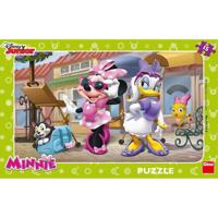 DinoToys Dino puzzel - disney minnie en daisy in montmartre - 15 stukjes - thumbnail