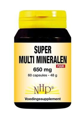 NHP Super multi mineralen 650mg puur 60 Vegetarische capsules NHP Super multi mineralen 650mg puur 60 Vegetarische capsules