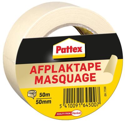 Afplaktape pattex 50mmx50m creme