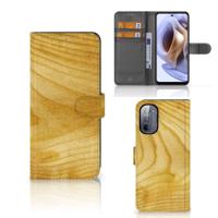 Motorola Moto G31 | G41 | Book Style Case | Licht Hout - thumbnail