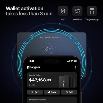 Tangem Wallet cryptocurrency wallet - 3 kaarten