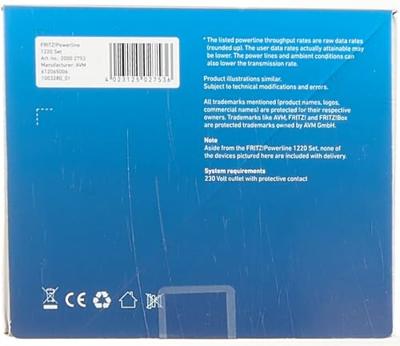 AVM FRITZ!Powerline 1220E Set Powerline Wit - thumbnail