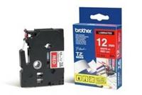 Labeltape brother tze-435 12 mm x 8 m hard rood / wit - thumbnail