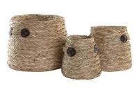 Mandenset DKD Home Decor Zeegras (30 x 30 x 28 cm) - thumbnail